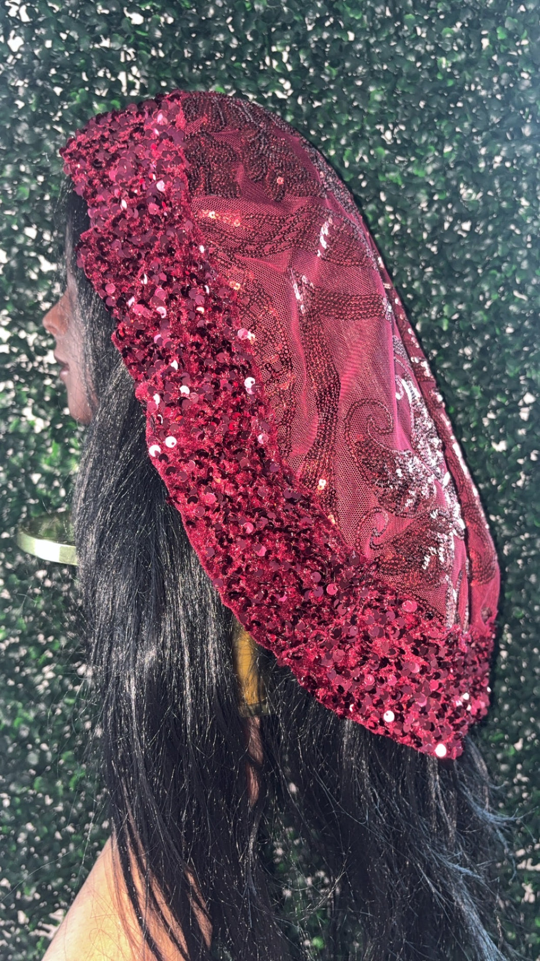 xl Burgundy Chapel Veil